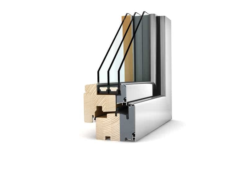 Fenêtre triple vitrage à Angers : marque Internorm HF310 - Home pure bois aluminium